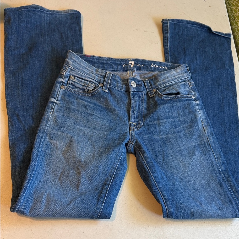7 For All Mankind Women's Medium Blue Skinny Jeans